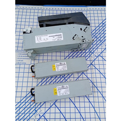 Lot of 2 IBM 24R2730 7001138-Y000 Power Supply w/ Cage 7001160-Y000 24R2738