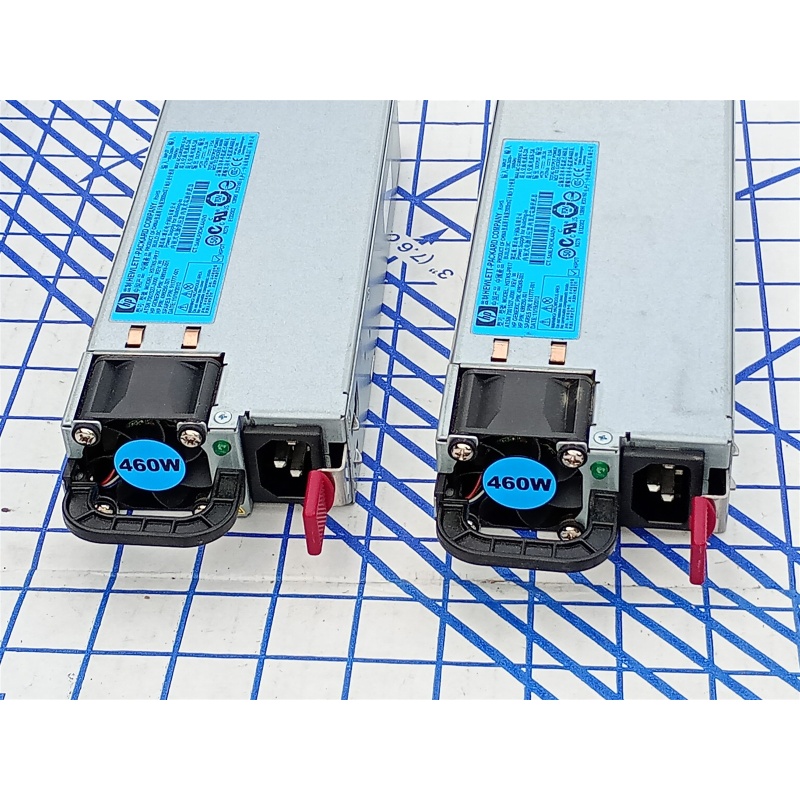 Lot of 2 HP 499250-301 HSTNS-PR17 Power Supply W/ Cage 663263-001 DD-3122-1F-LF