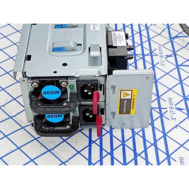 Lot of 2 HP 499250-301 HSTNS-PR17 Power Supply W/ Cage 663263-001 DD-3122-1F-LF