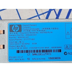 HP 503296-B21 511777-001 499250-001 460W HE Hot-Plug Power Supply G6 G7
