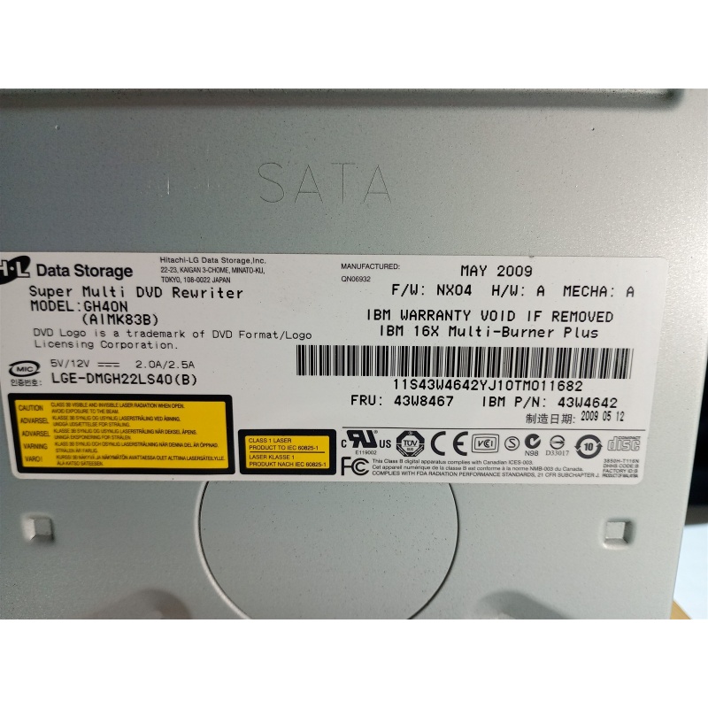 NAPĘD SUPER MULTI DVD-RW SATA. IBM X3400 M2 43W4642 43W8467 MODEL GH40N