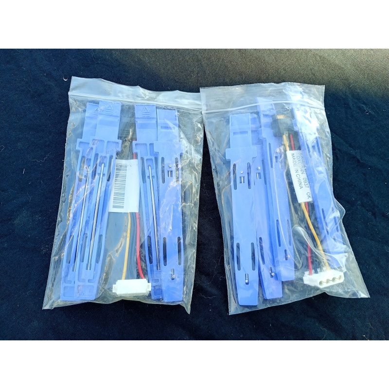 IBM Tape Drive Blue Slide Mounting Rails Pair 00N6453 00N6412 00N6452 w/ 49y6795