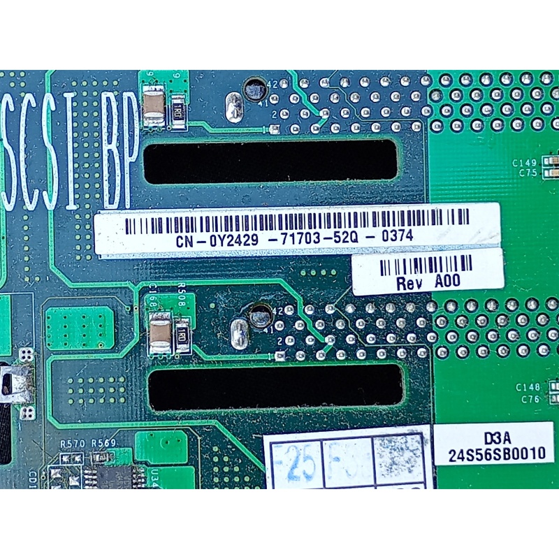 Dell PowerEdge 1800 SCSI Backplane Board Y2429 0Y2429