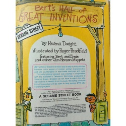 1972 Berts Hall of Great Inventions Sesame Street Little Golden Book Bradfield