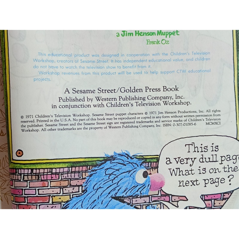 The Monster At The End Of This Book, A Little Golden Book,1971(Sesame Street)