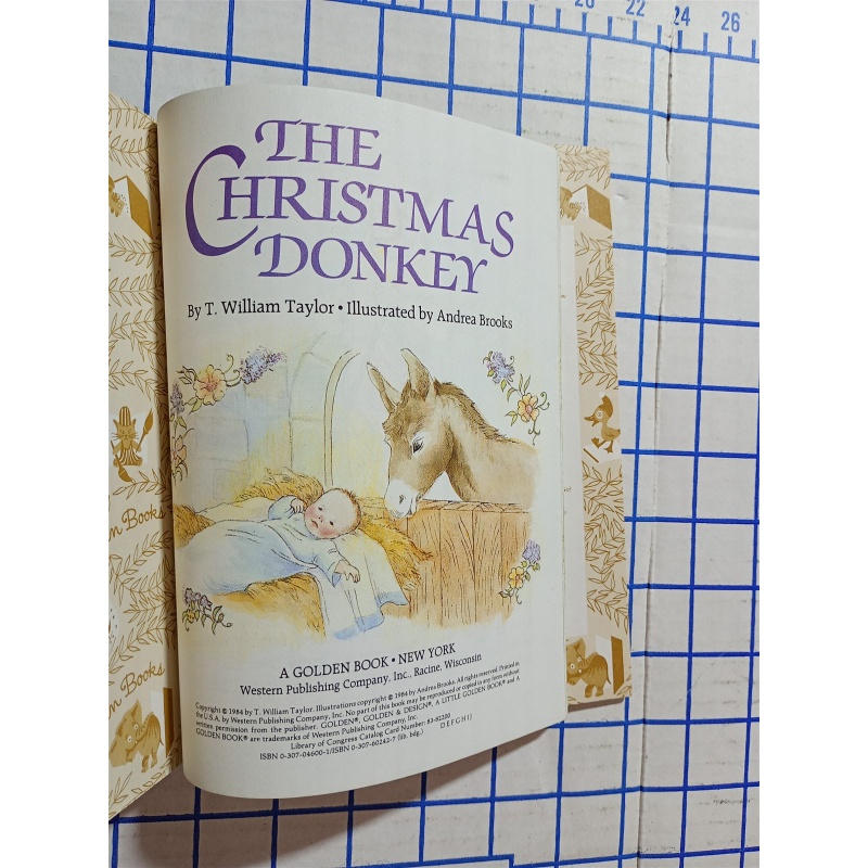 VTG 1984 The Christmas Donkey (A Little Golden book) Hardcover Book