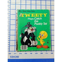 Little Golden Book Tweety Plays Catch The Puddy Tat 1975 HC Warner Bros Vintage