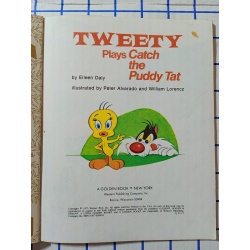 Little Golden Book Tweety Plays Catch The Puddy Tat 1975 HC Warner Bros Vintage