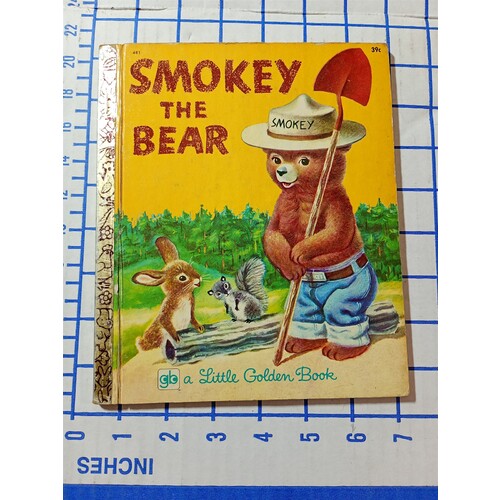 Little Golden Book Smokey the Bear Vintage Childrens 1955