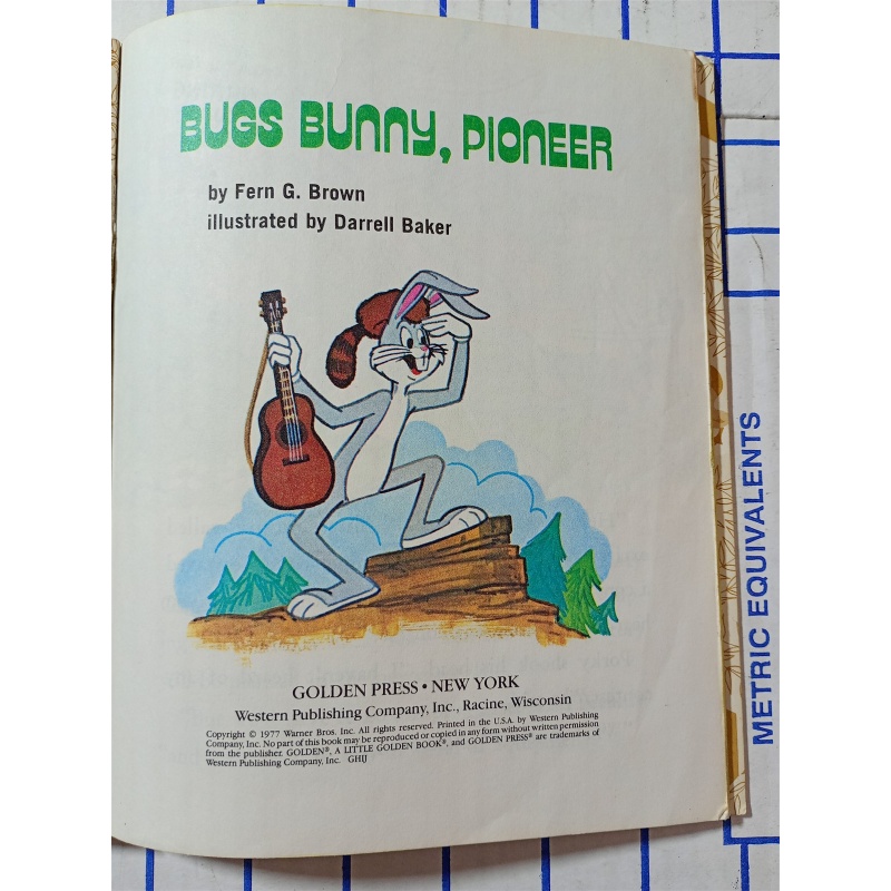 Vintage 1977 BUGS BUNNY PIONEER HARDCOVER BOOK Little Golden Book