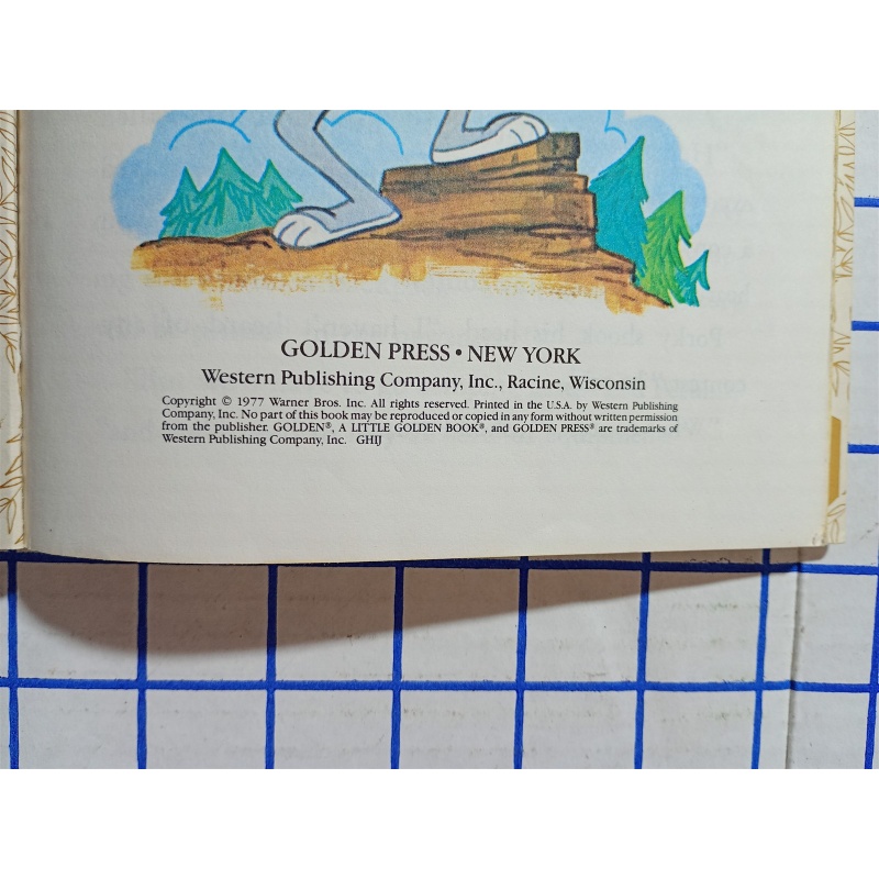 Vintage 1977 BUGS BUNNY PIONEER HARDCOVER BOOK Little Golden Book