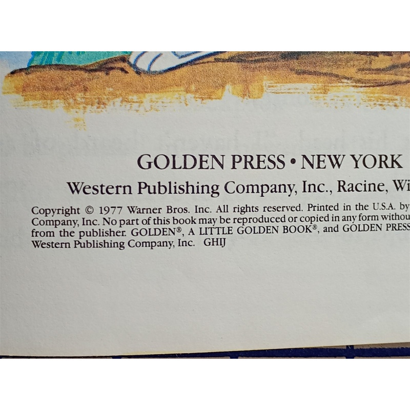 Vintage 1977 BUGS BUNNY PIONEER HARDCOVER BOOK Little Golden Book