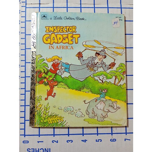 Vintage 1984 INSPECTOR GADGET IN AFRICA HARDCOVER BOOK Little Golden Book 