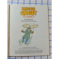 Vintage 1984 INSPECTOR GADGET IN AFRICA HARDCOVER BOOK Little Golden Book 