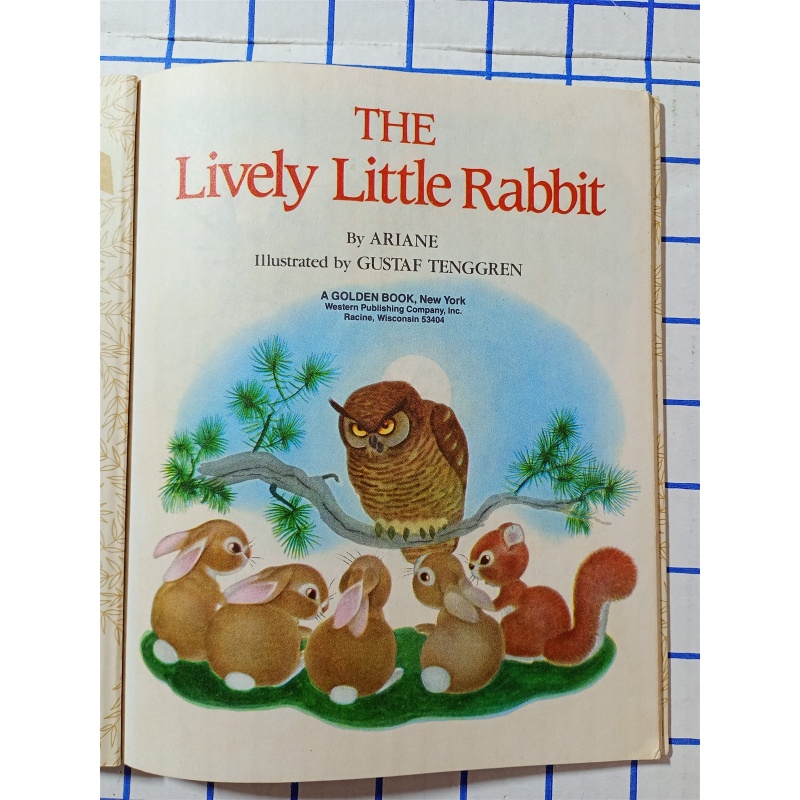 Vintage THE LIVELY LITTLE RABBIT HARDCOVER BOOK Little Golden Book
