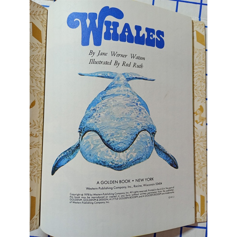 1978 A Little Golden Book Whales