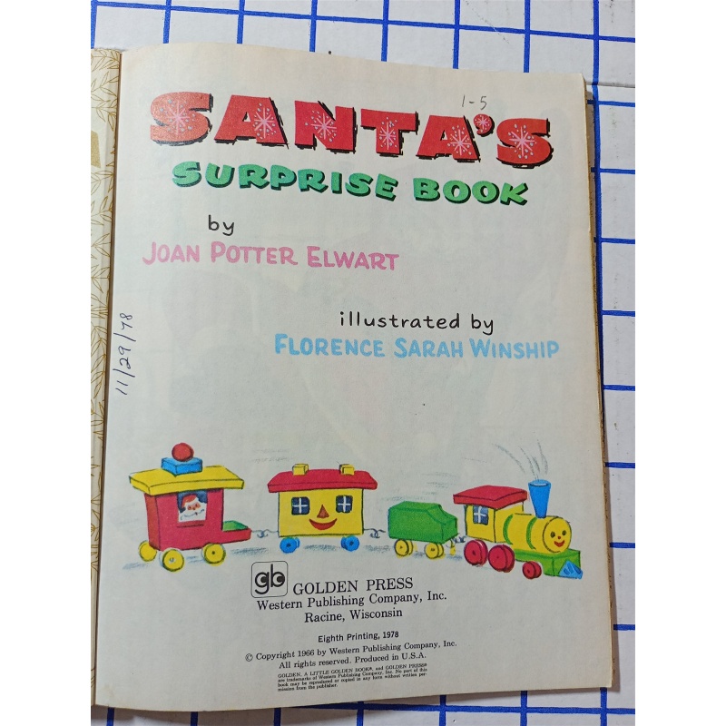 Santas Surprise Book Little Golden Book