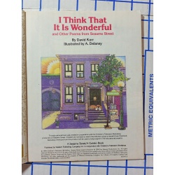 Sesame Street I Think That It Is Wonderful Hardcover Little Golden Book