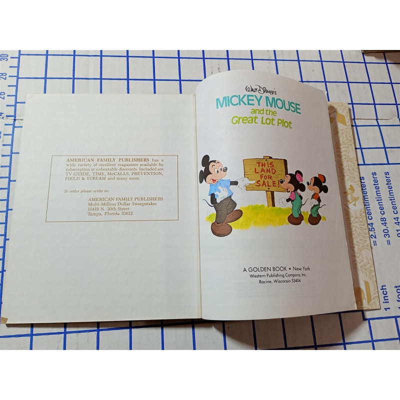 Mickey Mouse And The Great Lot Plot, A Little Golden Book