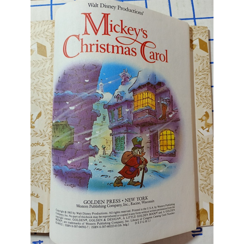 Disney Little Golden Book Mickeys Christmas Carol 