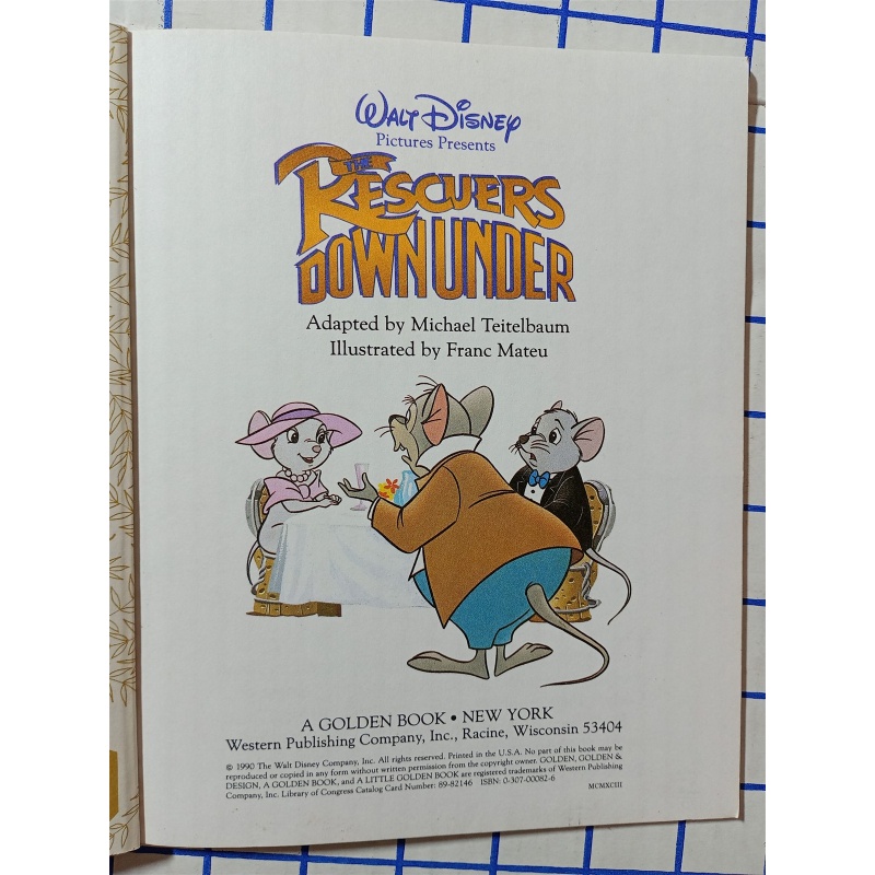 Little Golden Book The Rescuers Down Under