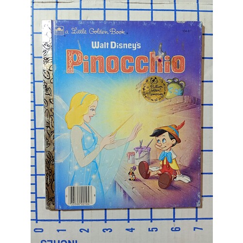 a Little Golden Book Walt Disney PINOCCHIO hardback