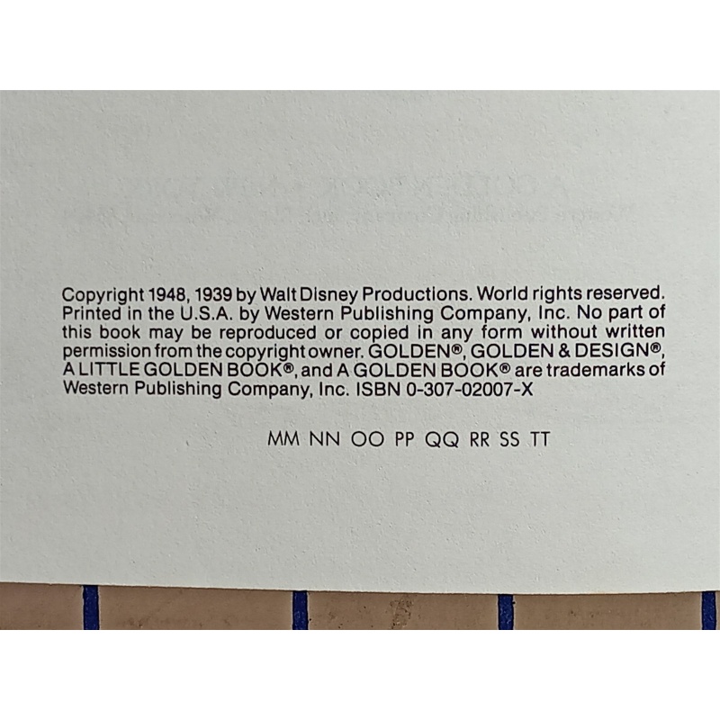 a Little Golden Book Walt Disney PINOCCHIO hardback