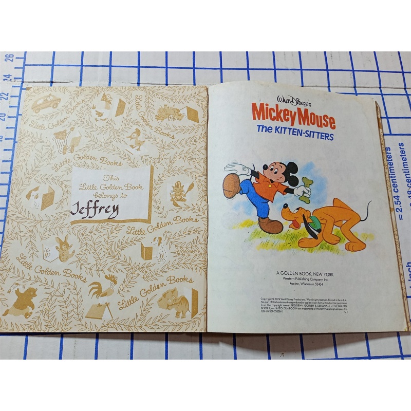 A Little Golden Book Walt Disney’s Mickey Mouse. "The Kitten-Sitters