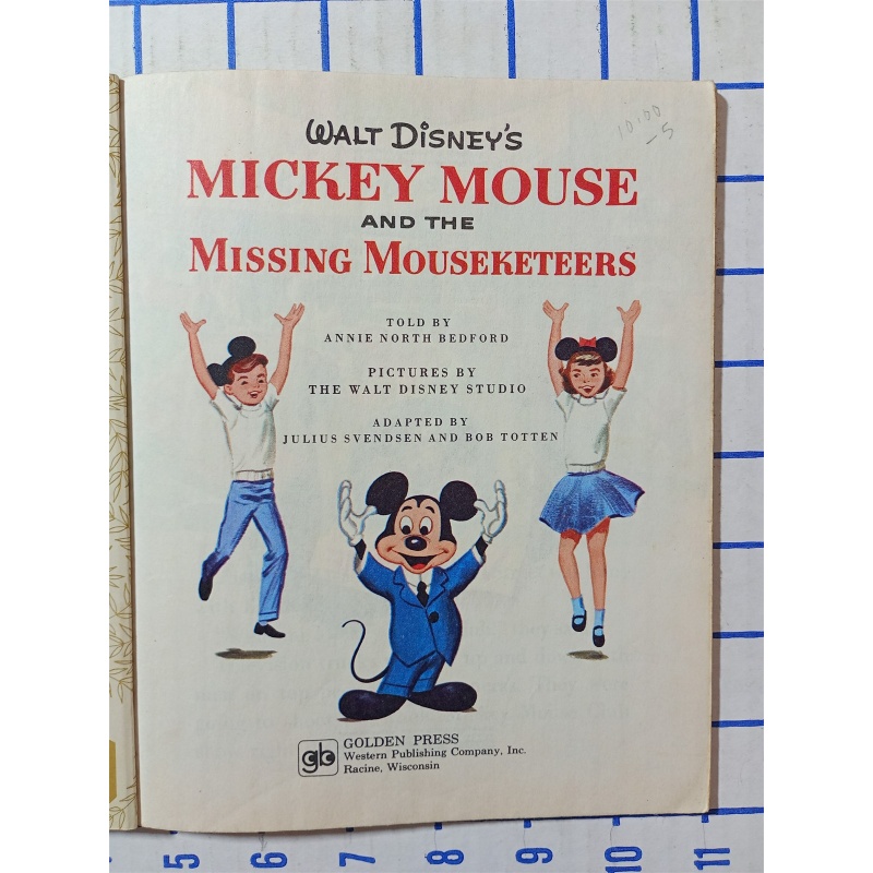Mickey Mouse & The Missing Mouseketeers A Little Golden Book 