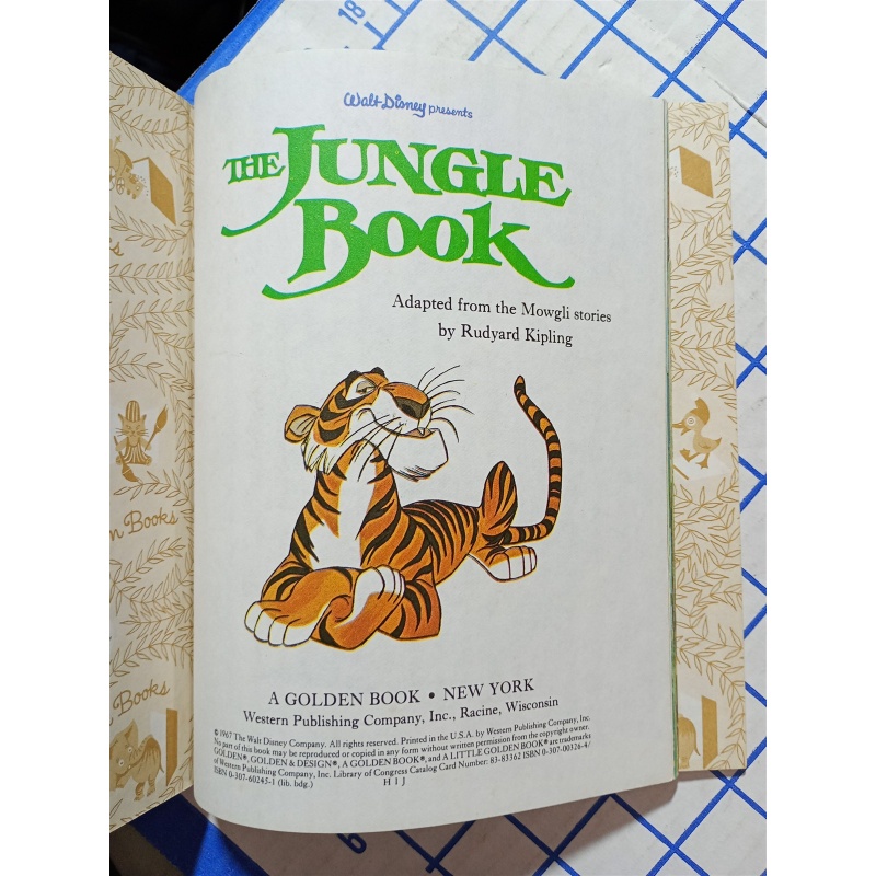 Vintage WALT DISNEY THE JUNGLE BOOK HARDCOVER BOOK Little Golden Book 