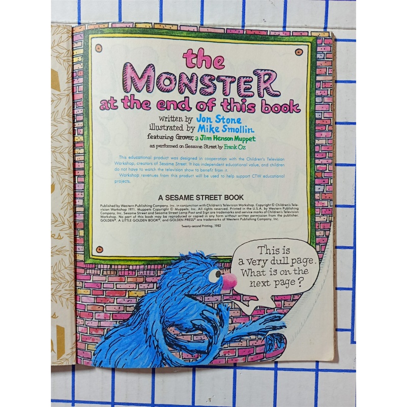 Monster at the End of This Book A Little Golden Book