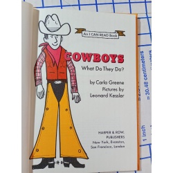 COWBOYS: WHAT DO THEY DO (AN I CAN READ BOOK) By Carla Greene 