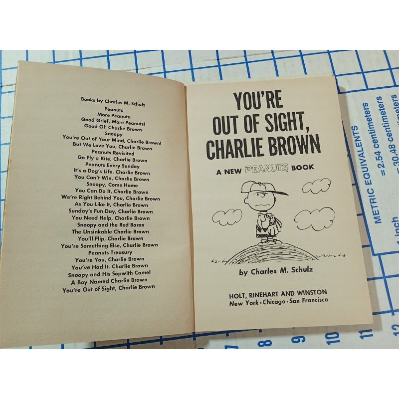 Youre Out of Sight, Charlie Brown Charles Schulz