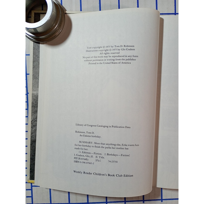 An Eskimo Birthday (Weekly Reader - Hardcover, by Tom D. Robinson