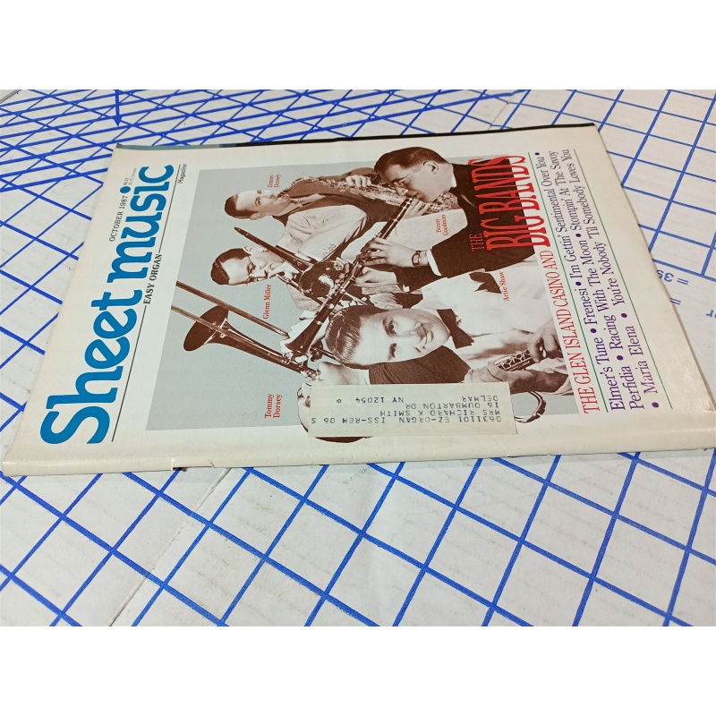 Sheet Music Magazine Oct 1987 Glen Island Casino & the Big Bands Glenn Miller