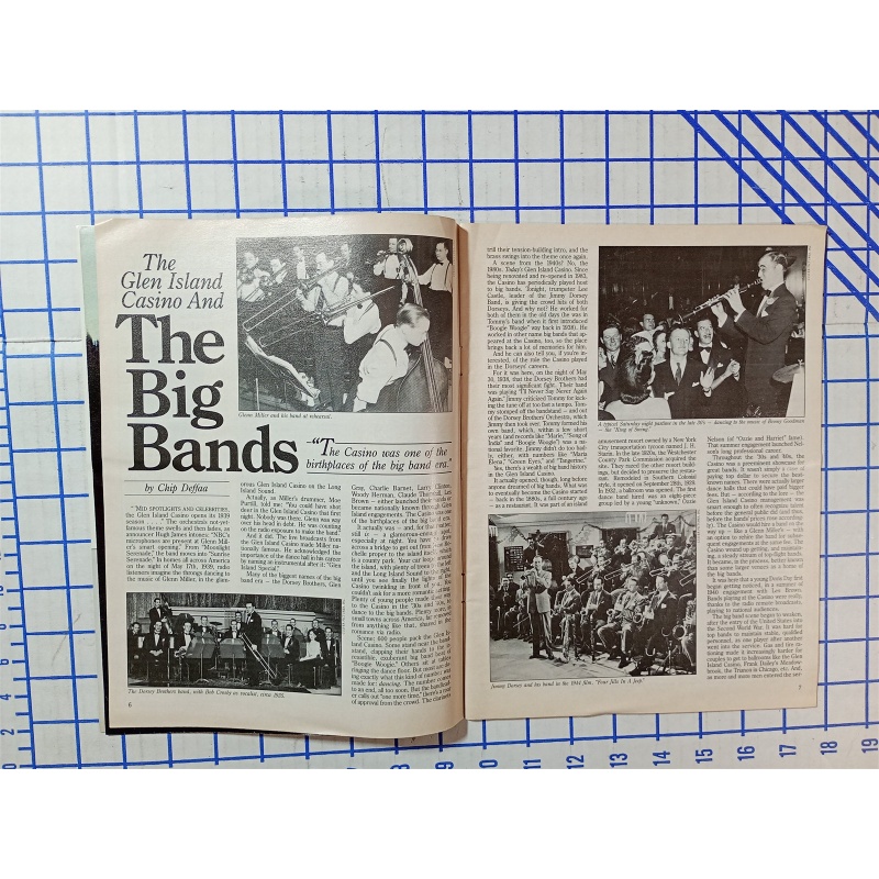 Sheet Music Magazine Oct 1987 Glen Island Casino & the Big Bands Glenn Miller