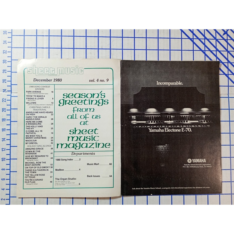 Giant Holiday Issue 1980 Piano Guitar Music Sheet Music Magazine