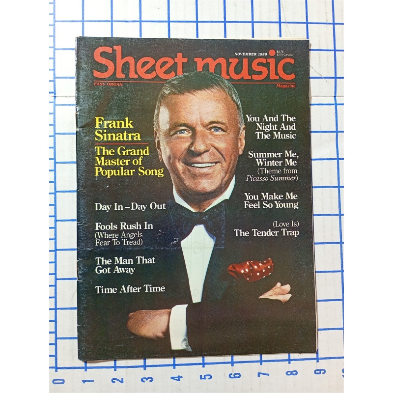 Sheet Music Magazine November 1986 Frank Sinatra The Grand Master of Song
