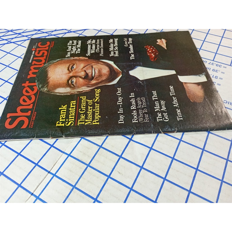 Sheet Music Magazine November 1986 Frank Sinatra The Grand Master of Song