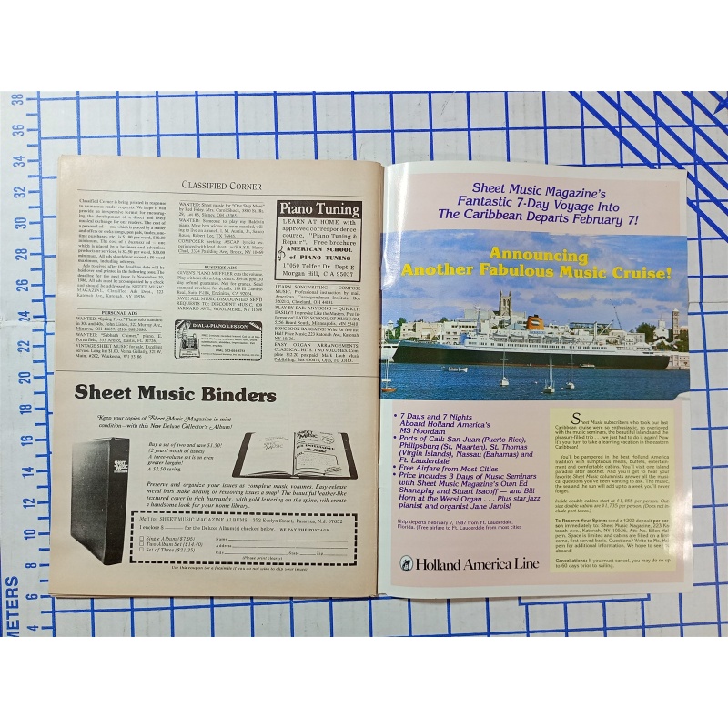 Sheet Music Magazine November 1986 Frank Sinatra The Grand Master of Song