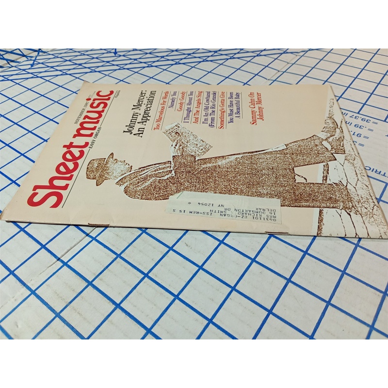 November 1987 Sheet Music Magazine Standard Piano Guitar Johnny Mercer