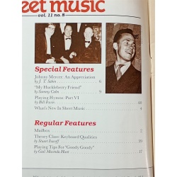 November 1987 Sheet Music Magazine Standard Piano Guitar Johnny Mercer