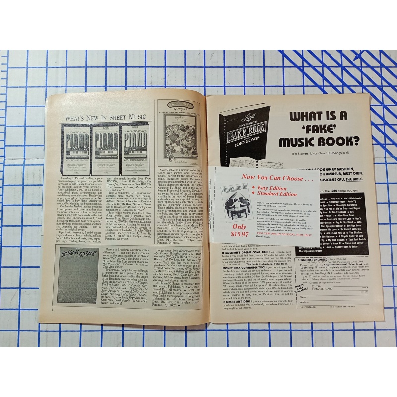 November 1987 Sheet Music Magazine Standard Piano Guitar Johnny Mercer