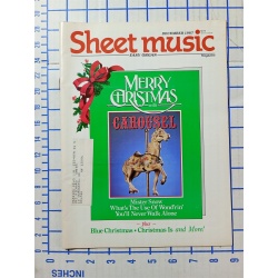 Sheet Music Magazine December 1987 Merry Christmas Carousel