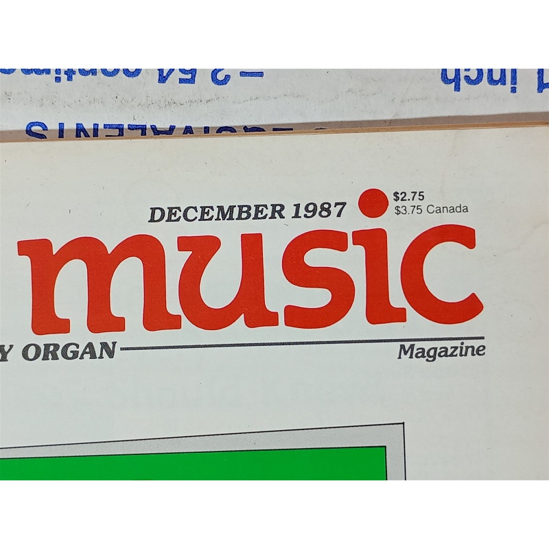Sheet Music Magazine December 1987 Merry Christmas Carousel