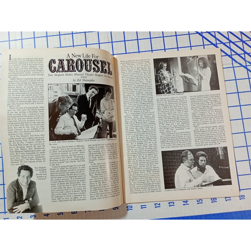 Sheet Music Magazine December 1987 Merry Christmas Carousel