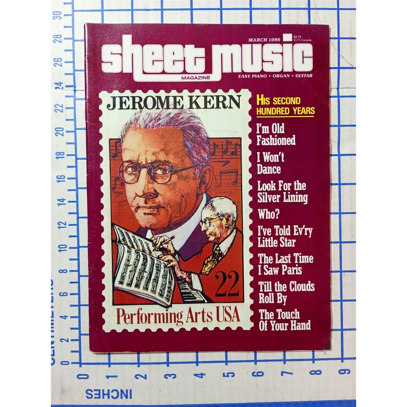 Sheet Music Magazine March 1986 Jerome Kern 