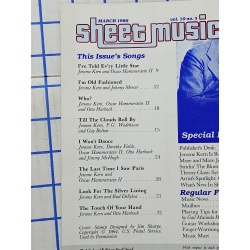 Sheet Music Magazine March 1986 Jerome Kern 