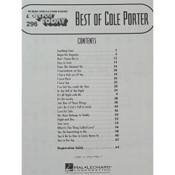 Best of Cole Porter EZ Play Today Vol 296 Easy Piano Keyboard Music Book