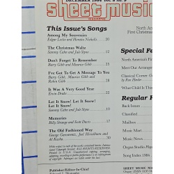 Sheet Music Magazine, 1984 Christmas Edition,